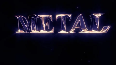 Metal typography font text 3d animation Stock Footage 290431741
