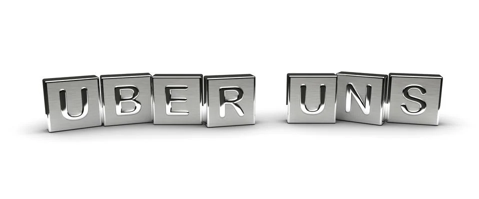 Metal Uber Uns Text Stock Illustration