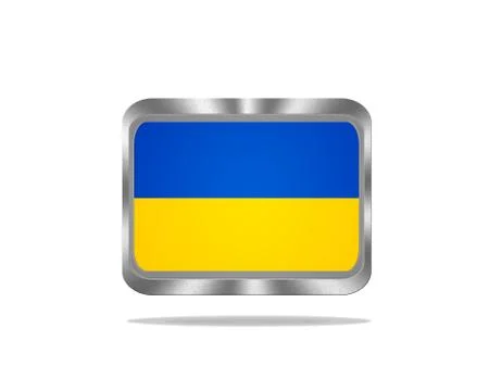 Metal ukraine flag. Stock Illustration