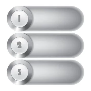 Metal vector banner set Stock Illustration