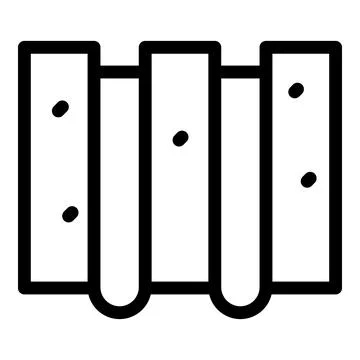 Metal wall icon outline vector. House building Stock Illustration