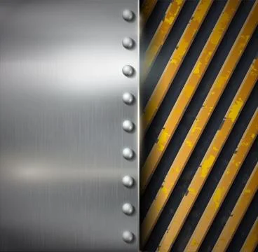 Metal warning vector background Stock-Illustration