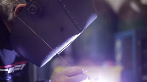 Metal welding in close up Video stock 82441867