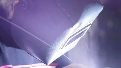Metal welding in close up slow motion Video stock 82441876
