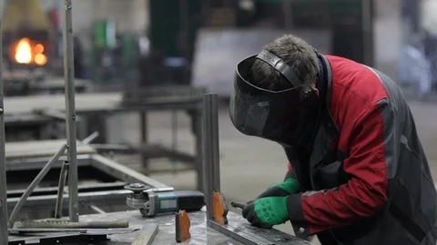 Metal welding Stock Footage 92153125