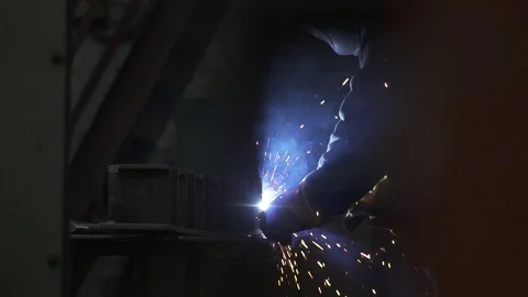Metal welding Stock Footage 93538699