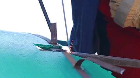 Metal welding Stock Footage 163101400