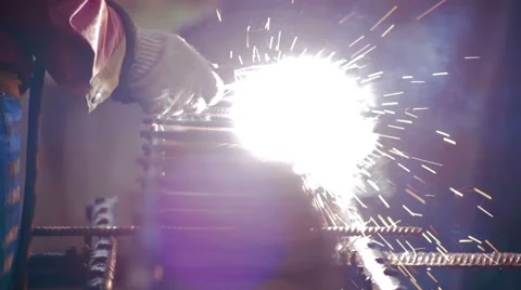 Metal welding process Sparks 스톡 동영상 59574942