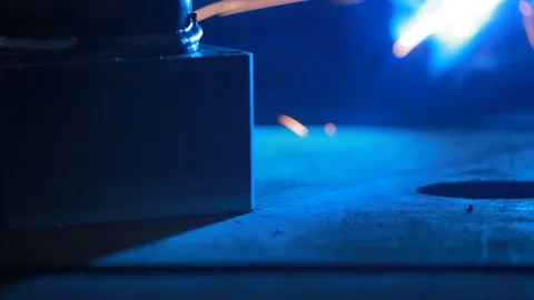 Metal welding robot Stock Footage 93315440