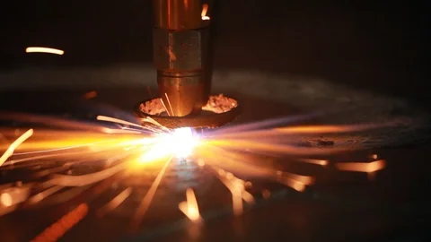 Metal welding robot Stock Footage 93315674