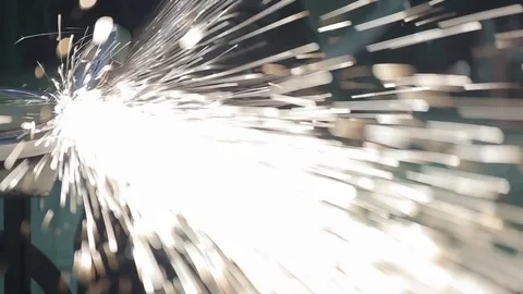 Metal welding sparks Stock Footage 75923034