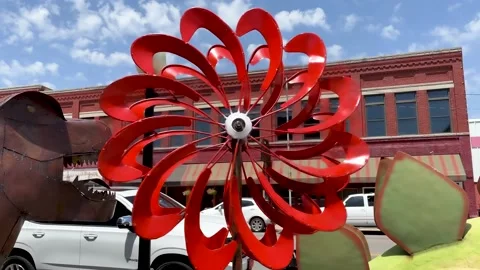 Metal Windspinner Close-Up Stock Footage 237960638