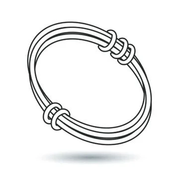 Metal wire linear icon Stock Illustration
