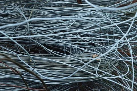 Metal wire pile Stock Photos