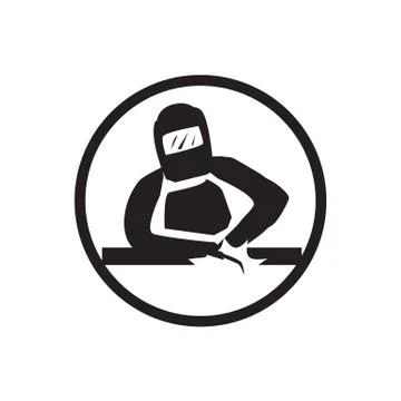 Metal worker welding icon Stock Illustration