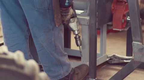 Metal Worker Working in factory Stock Footage 61167629