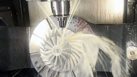 Metal working on milling machine tool Stock Footage 84117942