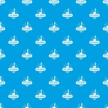Metal working pattern seamless blue Stock Illustration