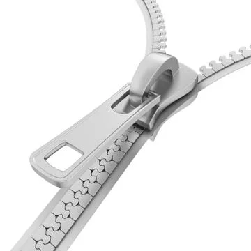 Metal zipper Stock Illustration