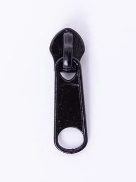 Metal zipper pull single Stock Photos