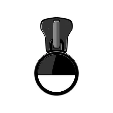 Metal zipper puller cartoon vector illustration Stock Illustration