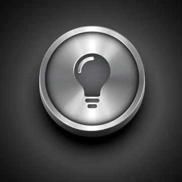 Metalic bulb icon Stock Illustration