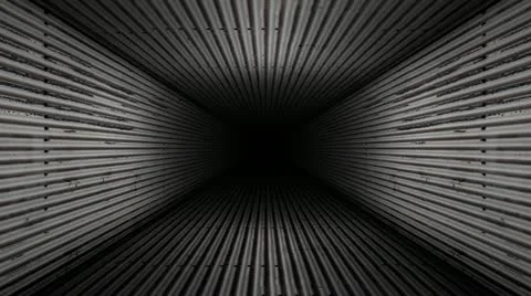 Metalic Corridor Loop Stock Footage 21844742