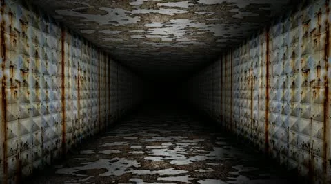 Metalic Corridor loop Stock Footage 22242584