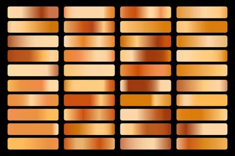 Metalic gradient collection with shiny gold hologram. Holographic foil texture Stock Illustration