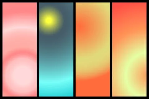Metalic gradient collection with shiny rainbow hologram. Holographic foil Stock Illustration