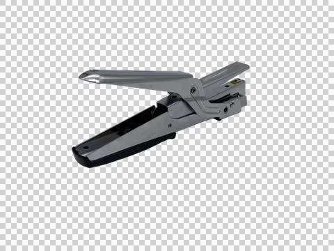 Metalic stapler isolated on a white background from different perspectives	 Stock Photos