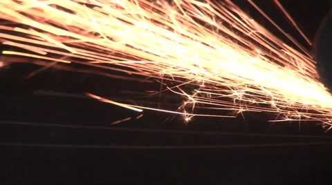 Metall cuting sparks Vidéo 33581322