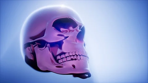 Metall Skull Rotate Vídeos de archivo 88922226