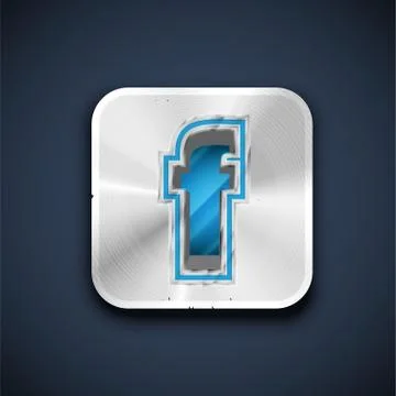 Metallic 3D character from a font set, vector illustration イラスト素材