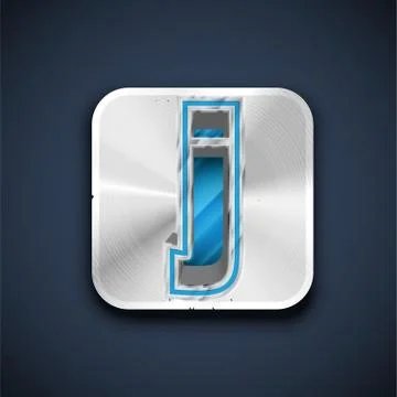 Metallic 3D character from a font set, vector illustration イラスト素材