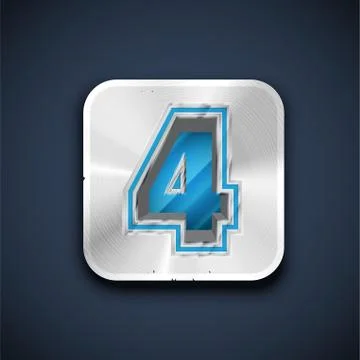 Metallic 3D character from a font set, vector illustration イラスト素材