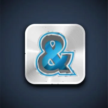 Metallic 3D character from a font set, vector illustration イラスト素材