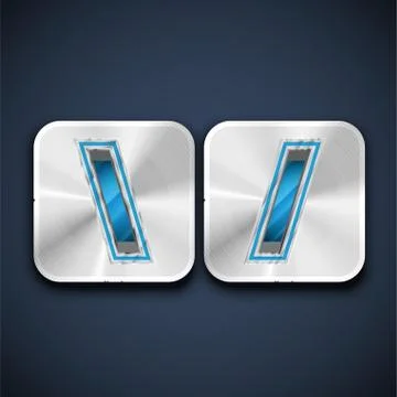Metallic 3D character from a font set, vector illustration Stock Illustration