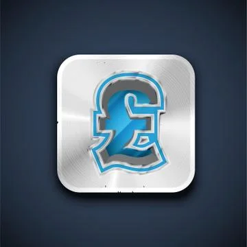 Metallic 3D character from a font set, vector illustration 스톡 일러스트