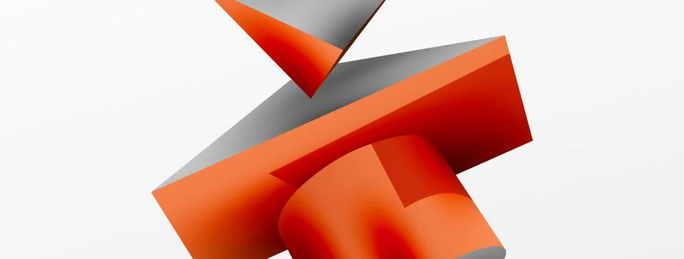 Metallic 3d shape vector geometric background. Trendy techno business template Stockillustratie