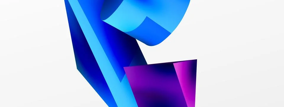 Metallic 3d shape vector geometric background. Trendy techno business template Illustrazione stock