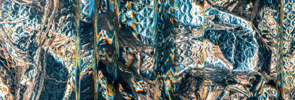 Metallic abstract background distorted iridescent Stock Illustration