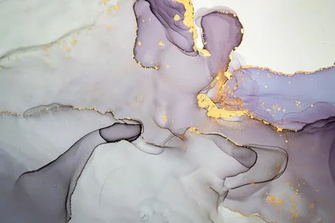 Metallic Abstract Background Liquid. Alcohol Ink Stock Illustration