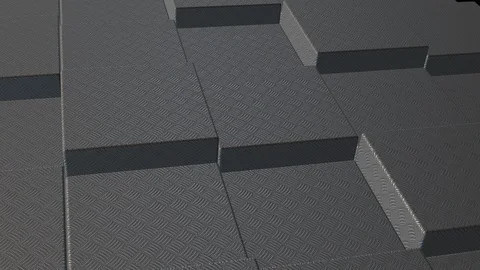 Metallic Abstract Cubes Moving Up And Down Stock Footage 92372826