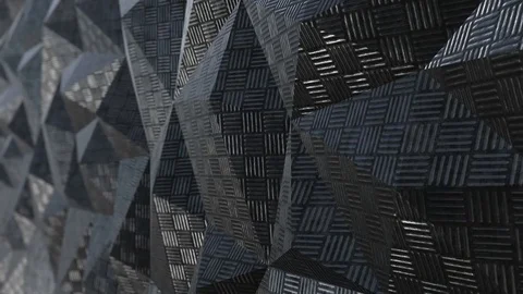 Metallic abstract geometric background loop Stock Footage 70473974