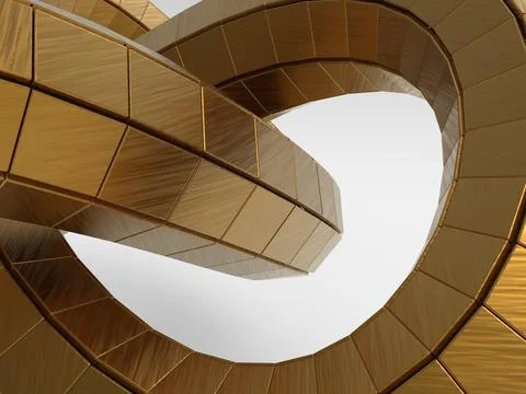 Metallic Abstract gold Shape - Modern Futuristic Design Ilustración de archivo