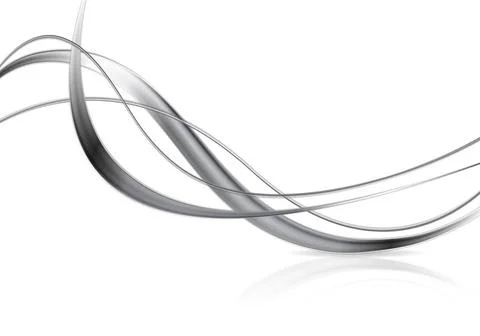 Metallic abstract waves on white background Metallic abstract waves on whi... Foto stock