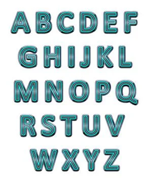 Metallic alphabet. Stock-Illustration
