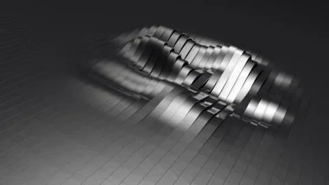 Metallic and wavy stripes イラスト素材