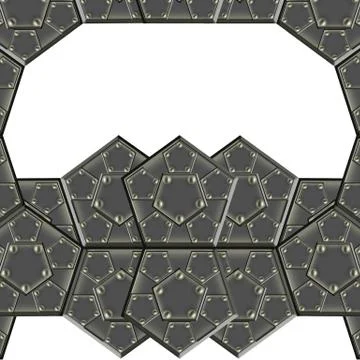Metallic armor plates Stock Illustration